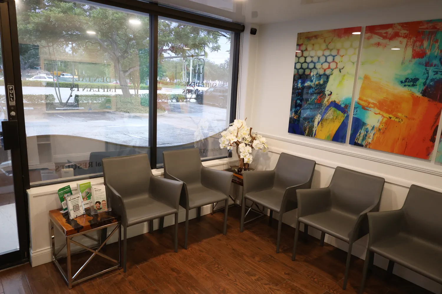 The Evertrust Dental waiting room in Sunrise, FL